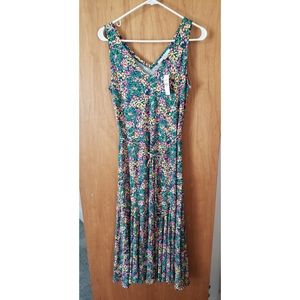 LOFT floral midi dress - Double V dress